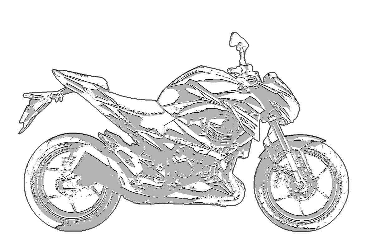 Kawasaki Z800  Motorcycle drawing, Bike drawing, Bike art