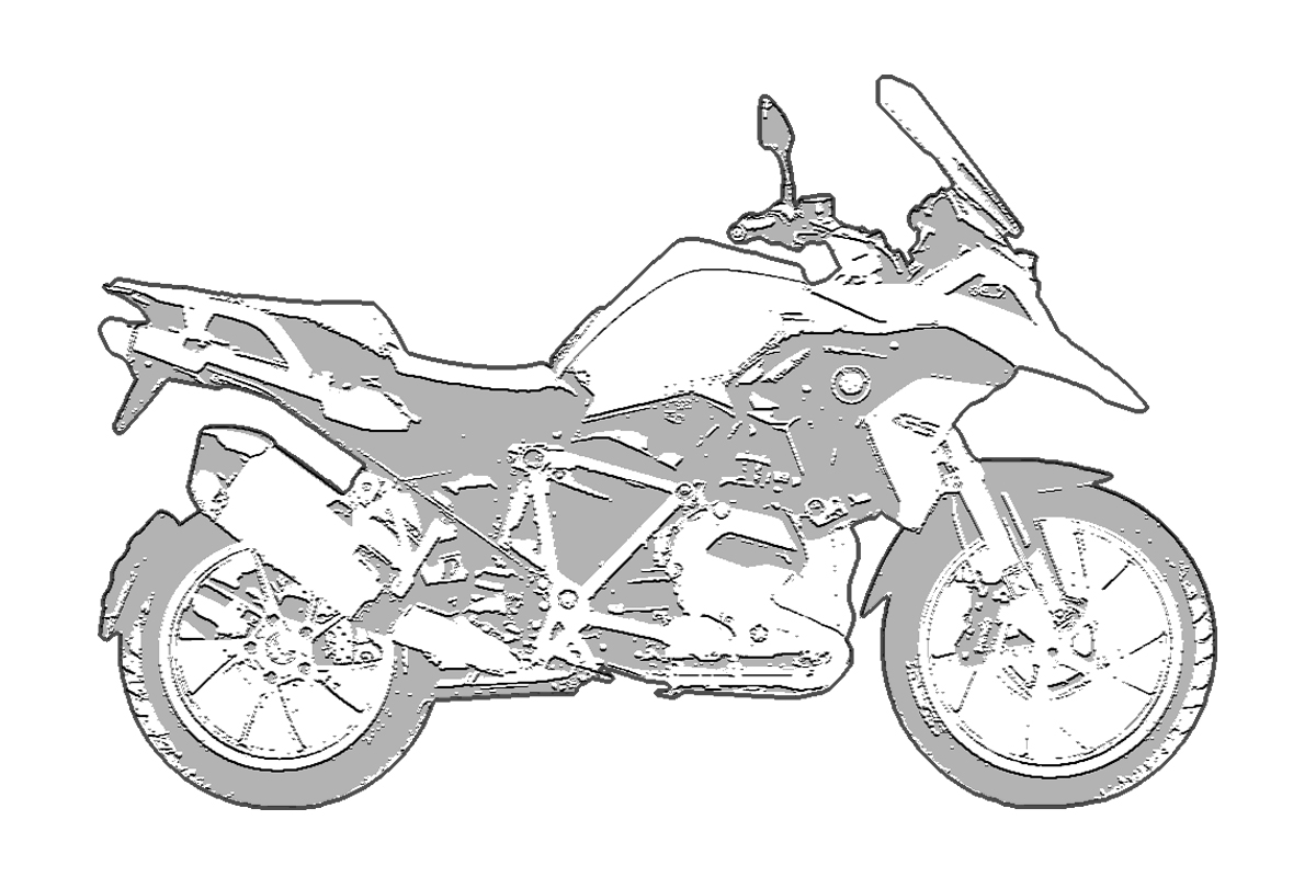 Desenho de BMW gs 120 para colorir