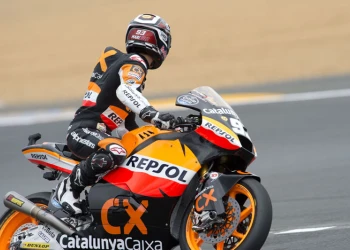 Marc Marquez positive training at Le Mans