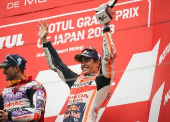 Márquez returns to the podium in a rainy race at the Motegi Circuit