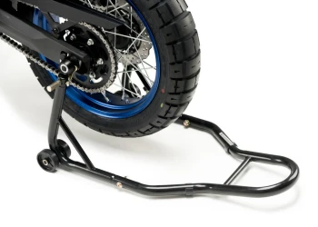 Rear stand for twin swings arms