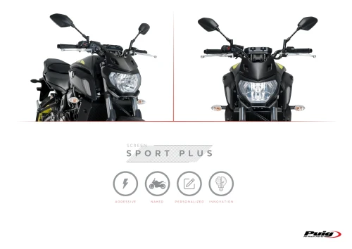 Puig llança la nova tapa Screen Sport Plus per a la Yamaha MT-07